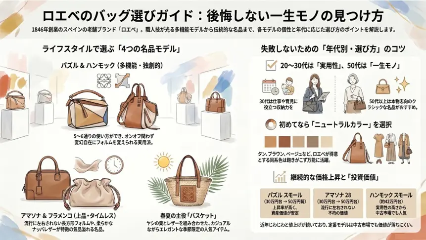ロエベのバッグ選びガイド一生モノの見つけ方