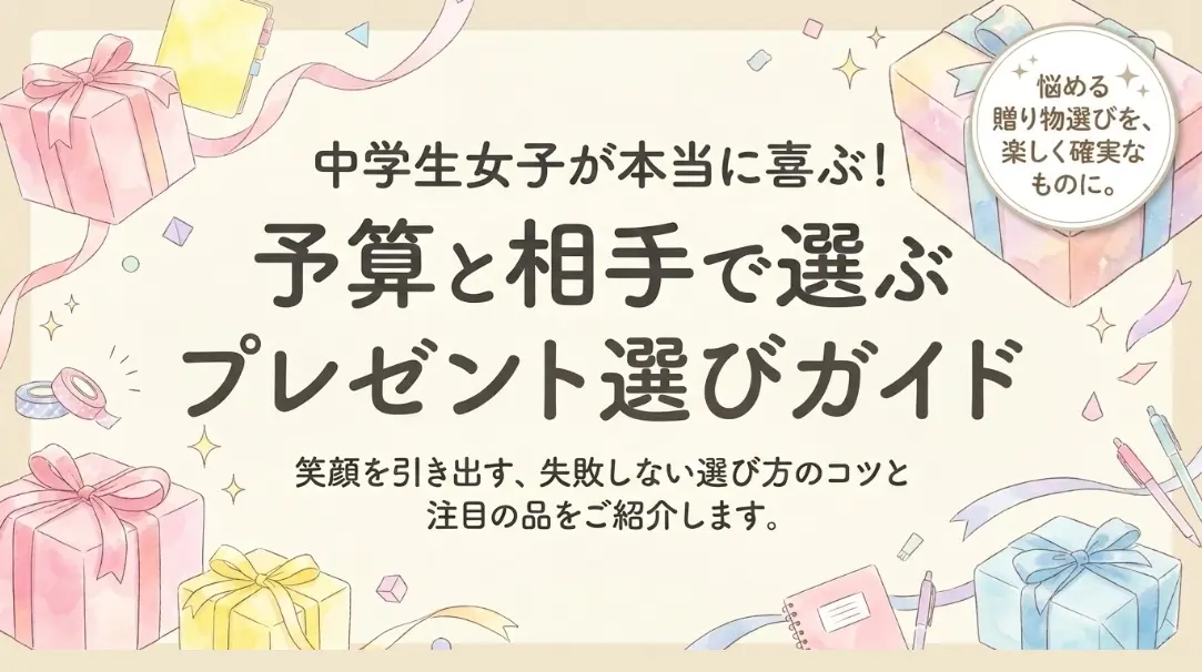 中学生女子が本当に喜ぶ予算と相手で選ぶプレゼント選びのガイド
