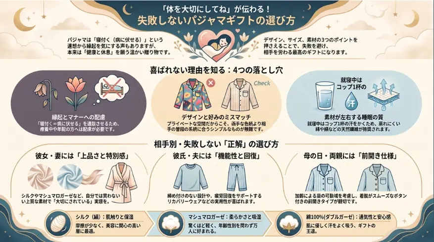 パジャマのプレゼントは嬉しくない？失敗しない選び方