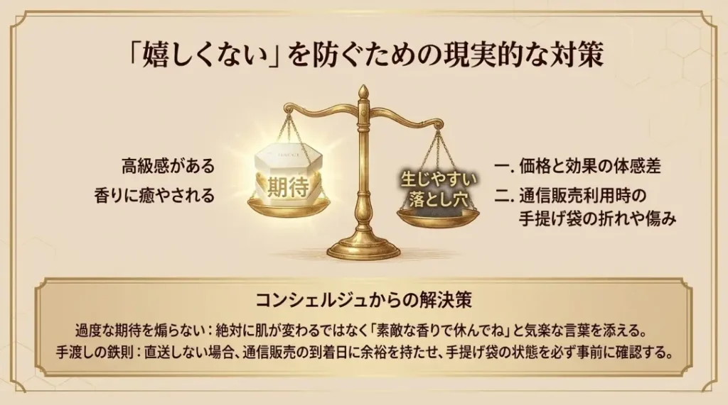 嬉しくないを防ぐための現実的な対応策
