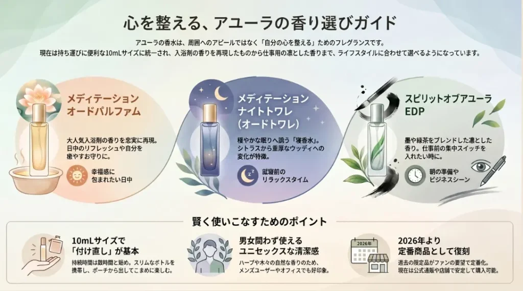 アユーラ香水の口コミは?種類や評判・選び方