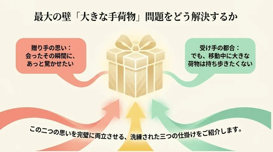 大きな品はロッカーで時間差に
