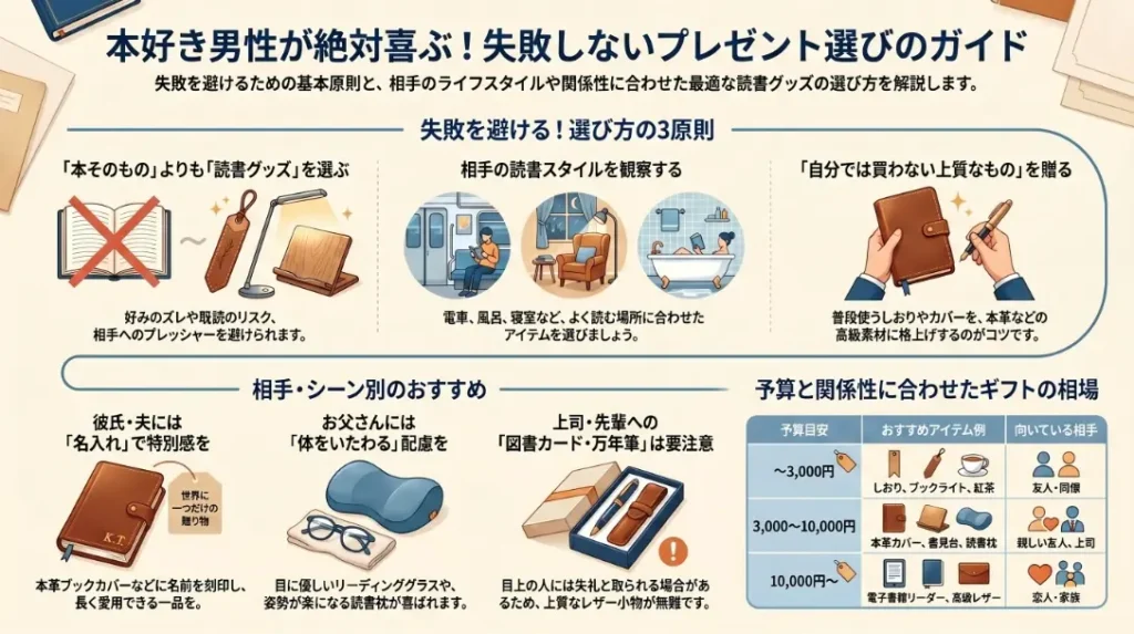 本好きの男性が喜ぶプレゼントと失敗しない選び方