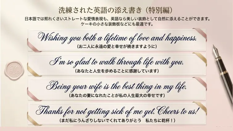 おしゃれな英語のメッセージ例文