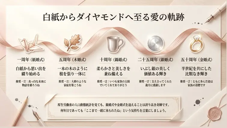 結婚記念日メッセージの例文を書く前の基礎知識
