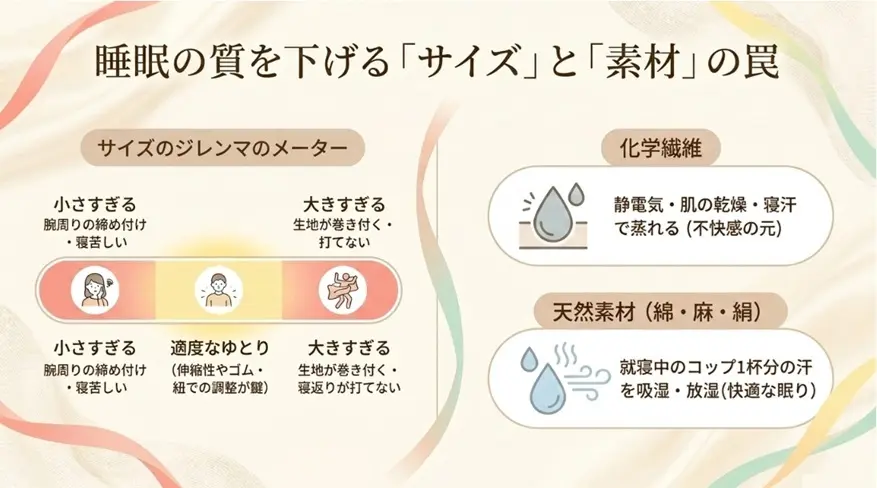 素材や肌触りが招く不快感