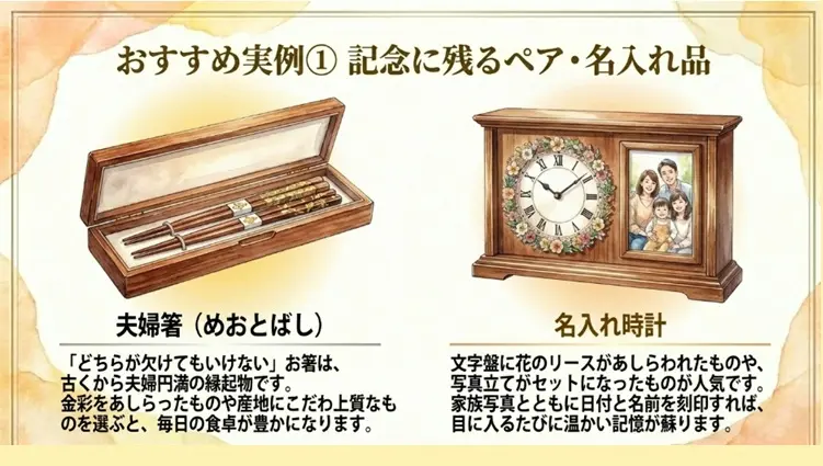 名入れ・ペアで贈る記念品