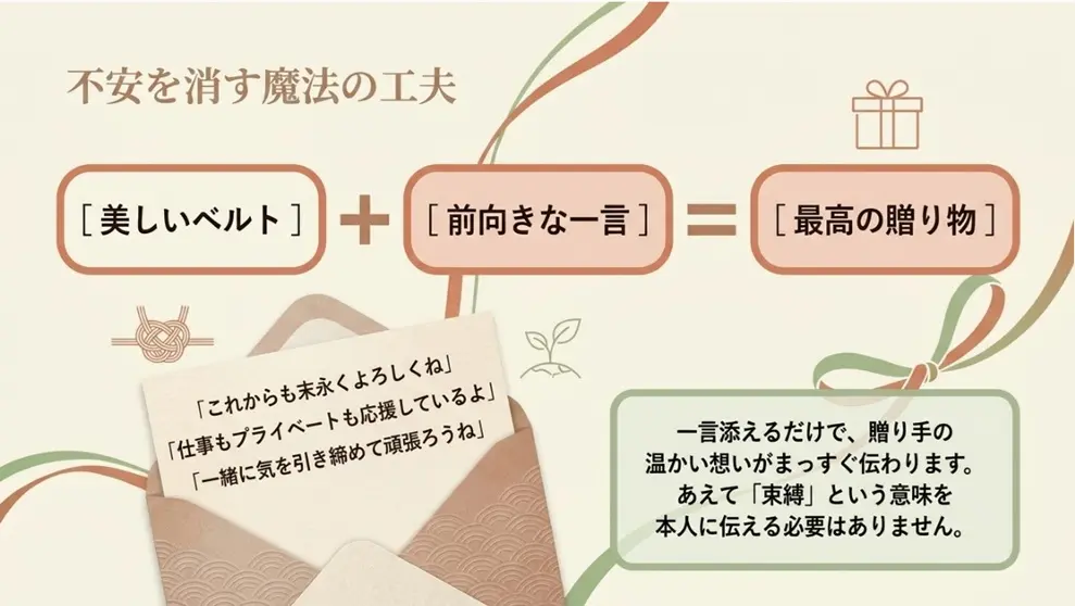 束縛のイメージを和らげる贈り方
