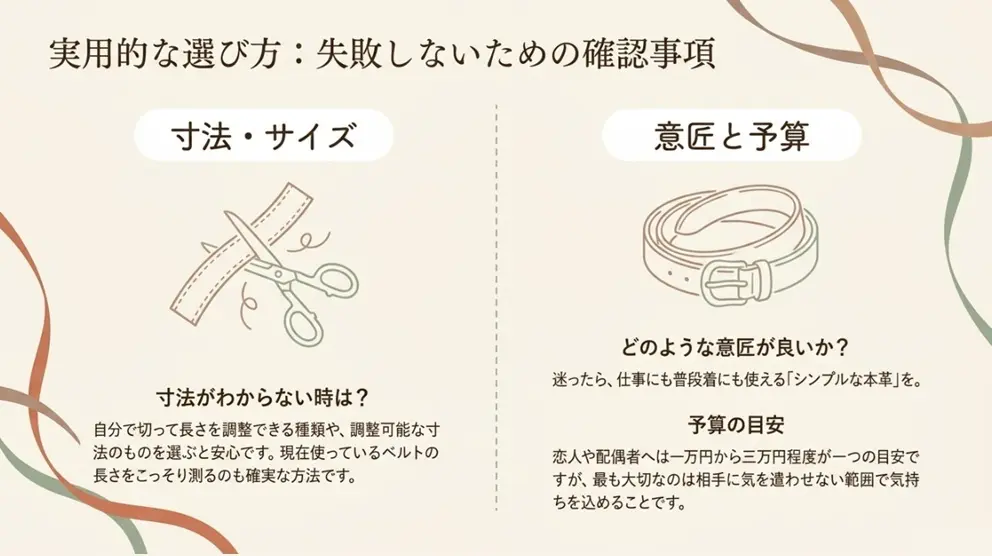 ベルトのプレゼントの意味を踏まえたまとめ