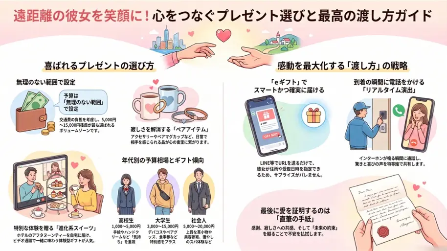 遠距離恋愛の彼女を笑顔に心をつなぐプレゼント選びと渡し方